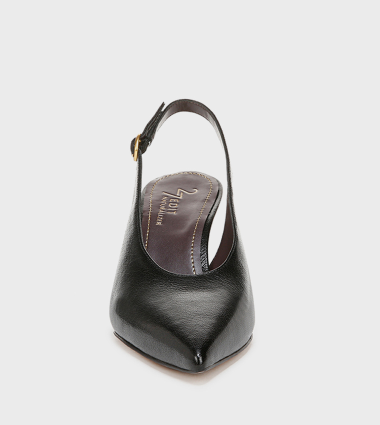 ELAINE Textured Slingback Pumps