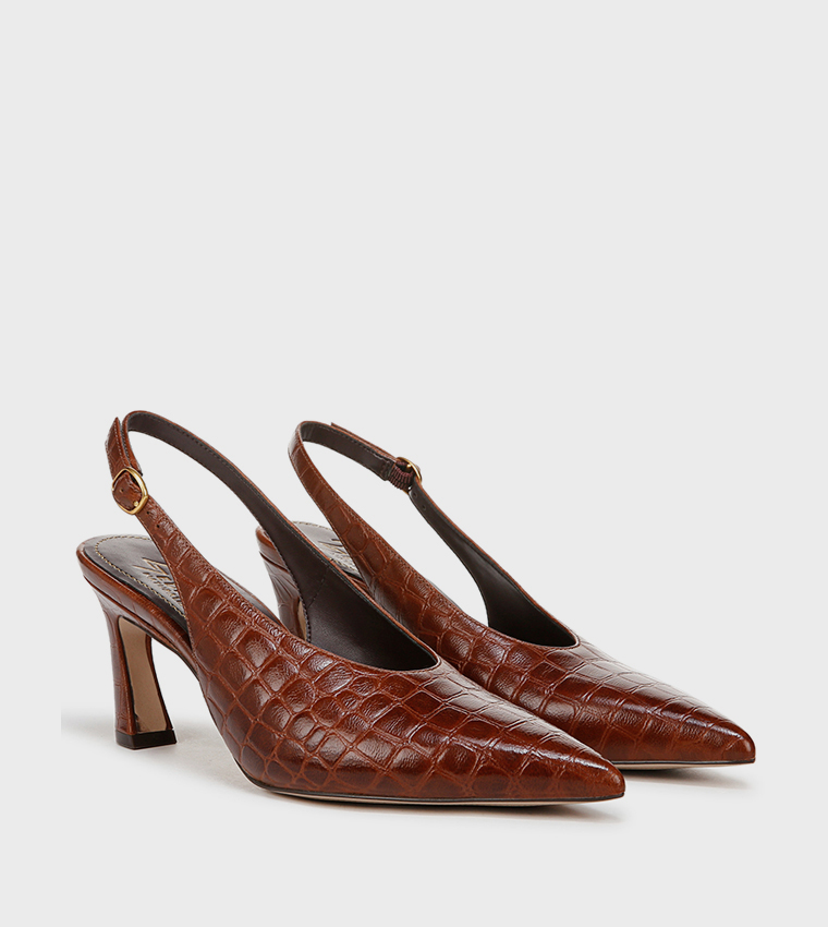 ELAINE Textured Slingback Pumps