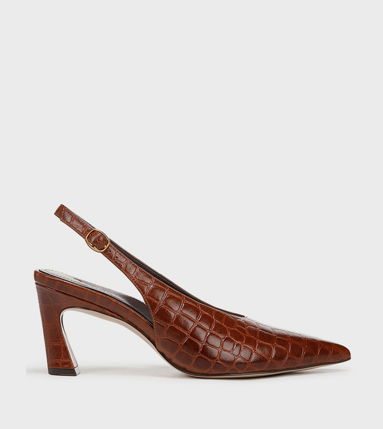 ELAINE Textured Slingback Pumps