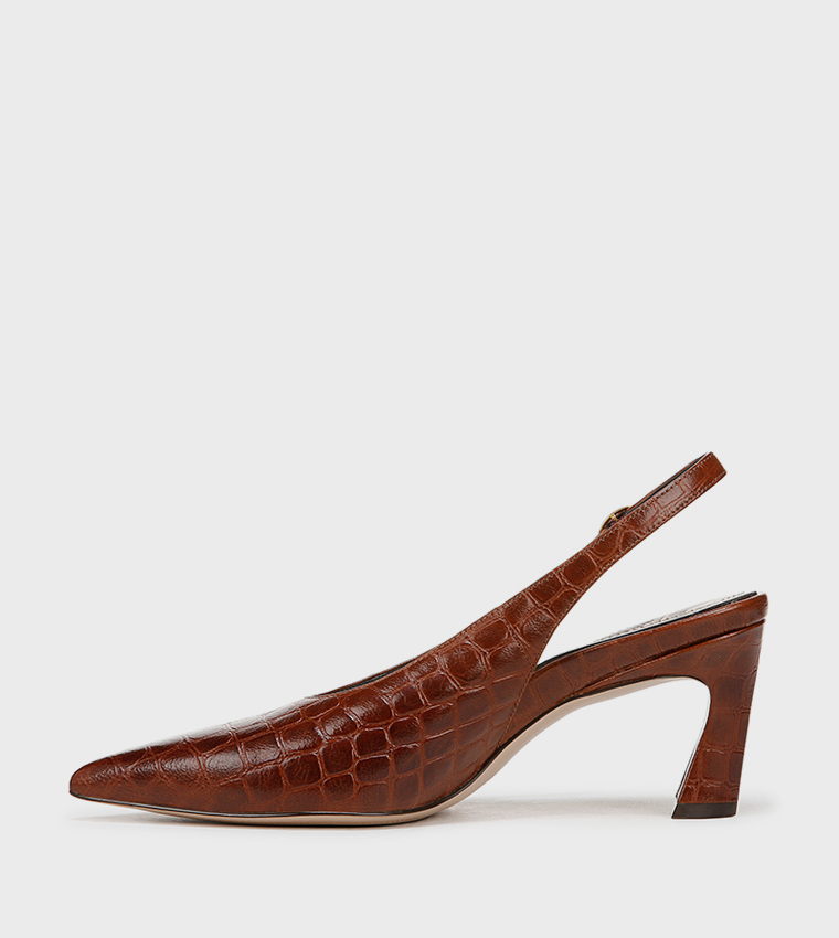 ELAINE Textured Slingback Pumps