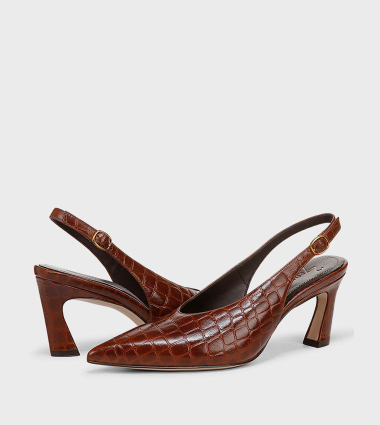 ELAINE Textured Slingback Pumps