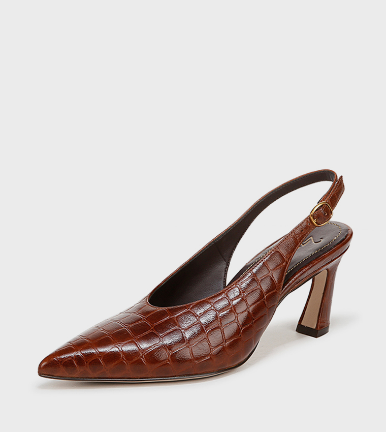 ELAINE Textured Slingback Pumps