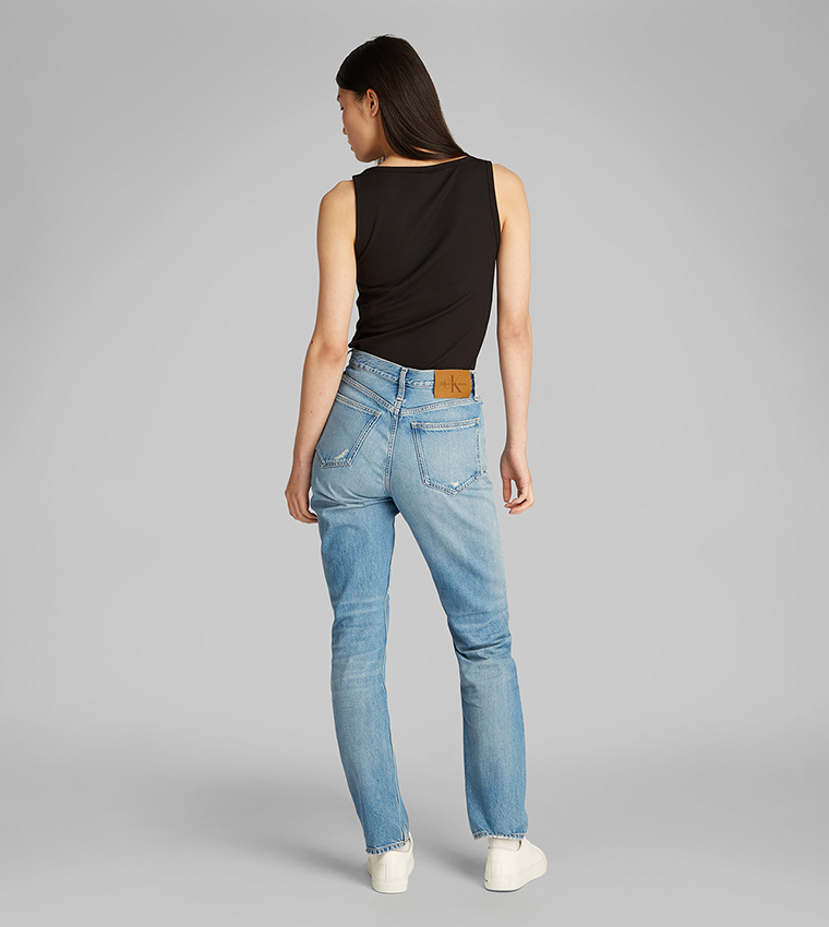 Ripped Authentic Slim Fit Jeans