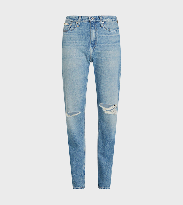 Ripped Authentic Slim Fit Jeans