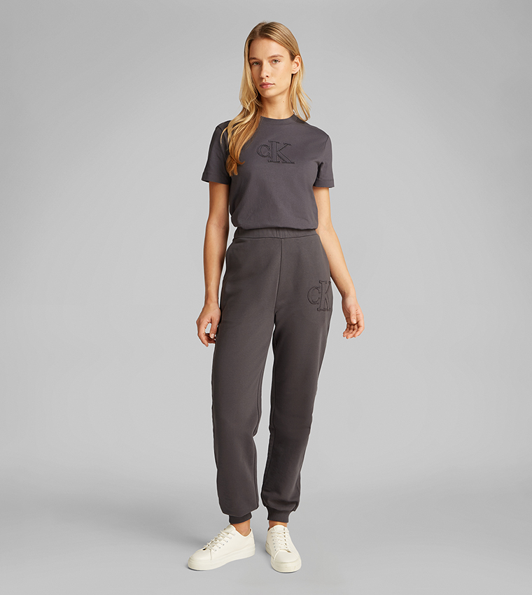 Logo Appliqued Elastic Waist Jogger Pants