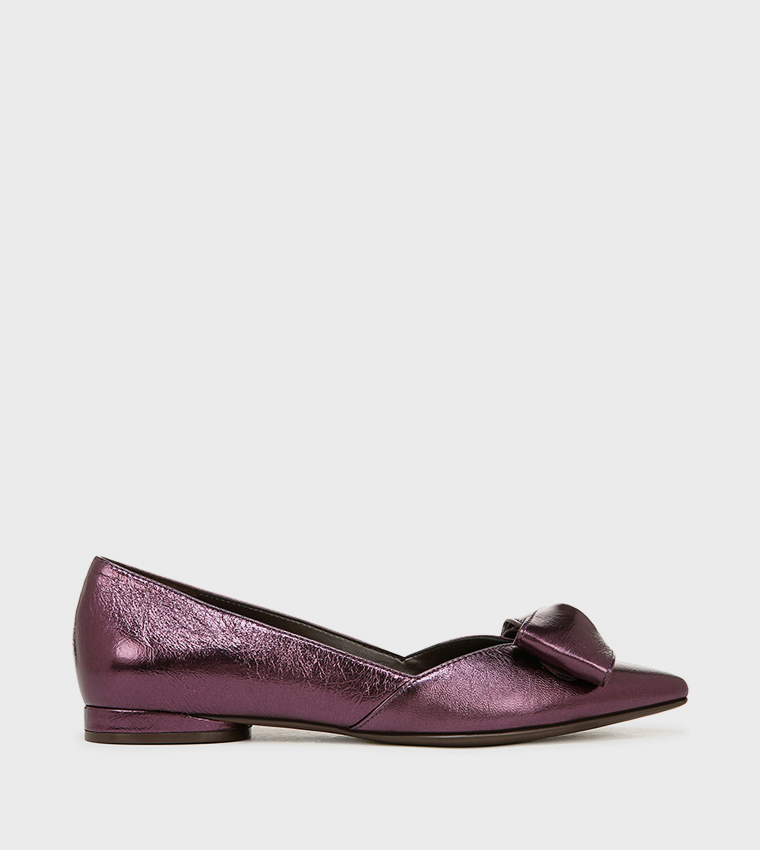 NAHAVANA Bow Detail Ballerinas