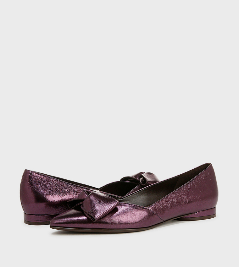 NAHAVANA Bow Detail Ballerinas