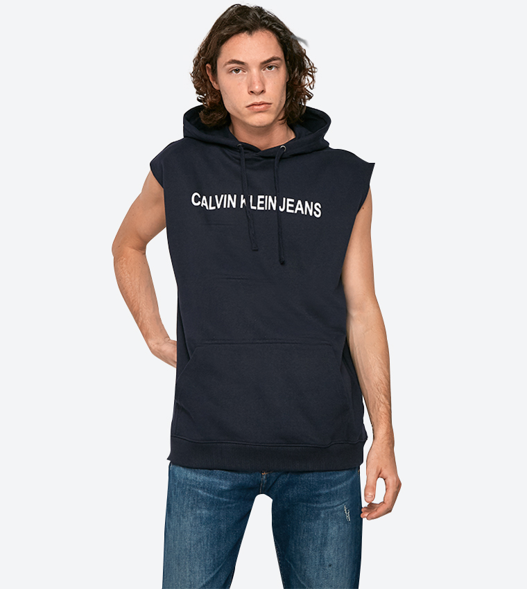 Calvin klein sleeveless hoodie online