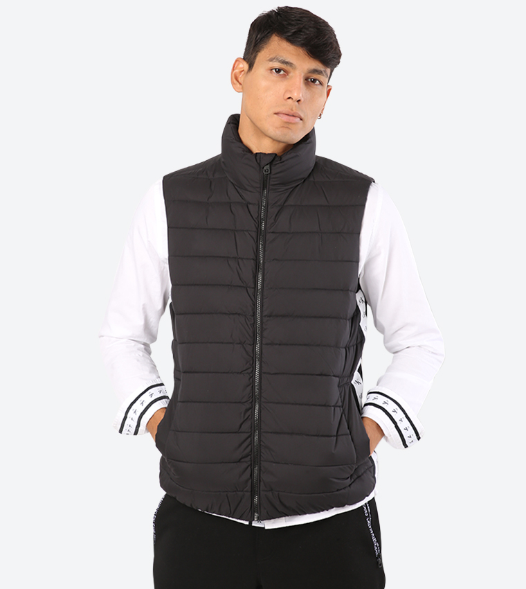 Buy Calvin Klein Sleeveless High Neck Quilted Jacket Black In Black 6thStreet Qatar