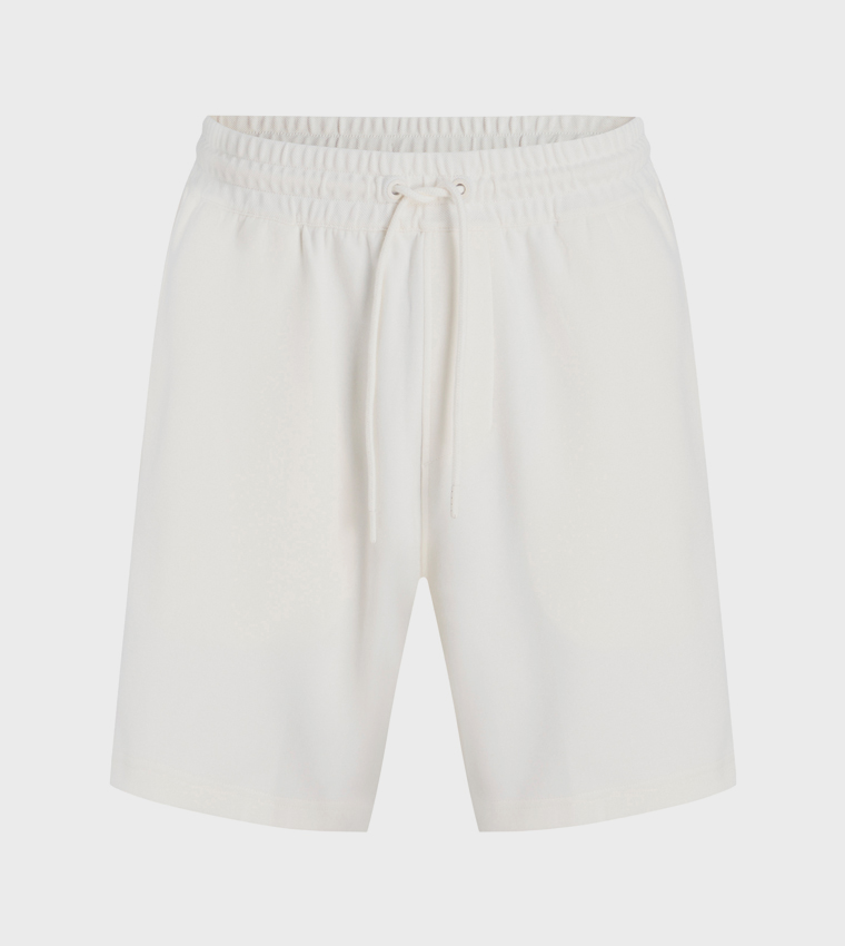 Solid Drawstring Waist Shorts