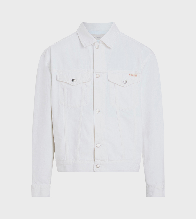 Solid Relaxed Fit Denim Jacket