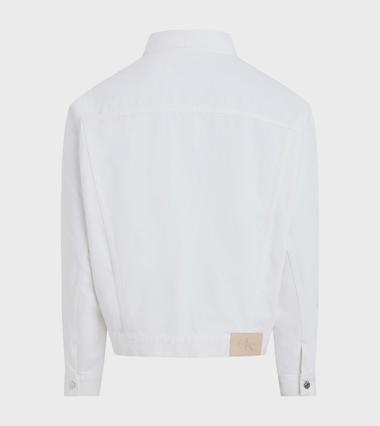 Solid Relaxed Fit Denim Jacket