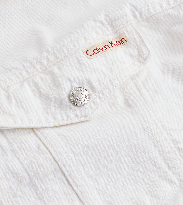 Solid Relaxed Fit Denim Jacket