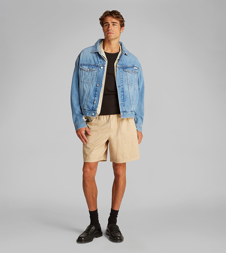 Washed Long Sleeves Denim Jacket