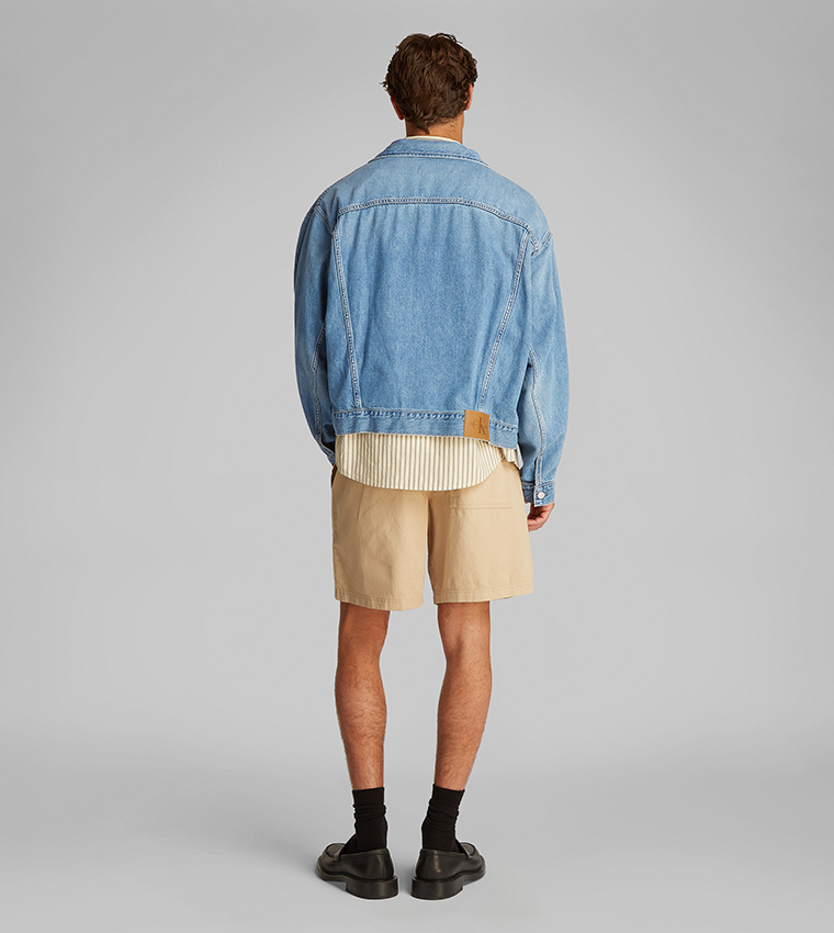 Washed Long Sleeves Denim Jacket
