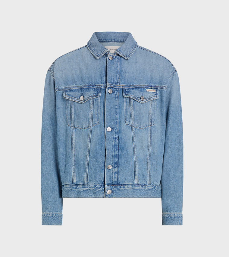 Washed Long Sleeves Denim Jacket