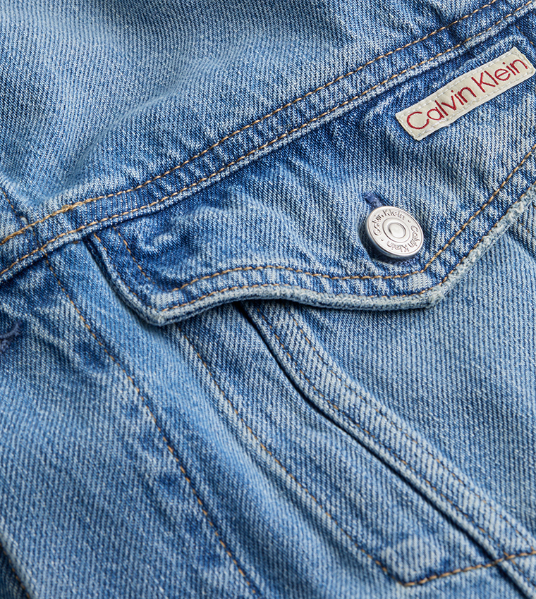 Washed Long Sleeves Denim Jacket