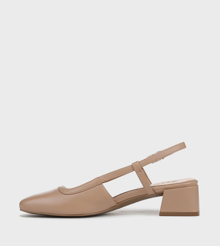 NAHARPER Square Toe Slingback Pumps