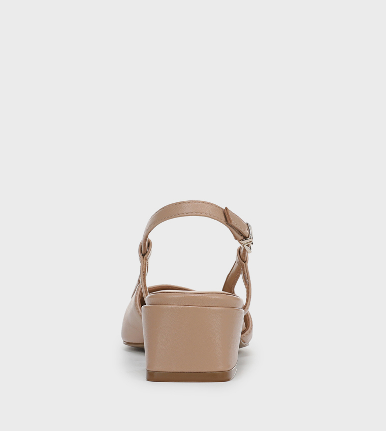 NAHARPER Square Toe Slingback Pumps