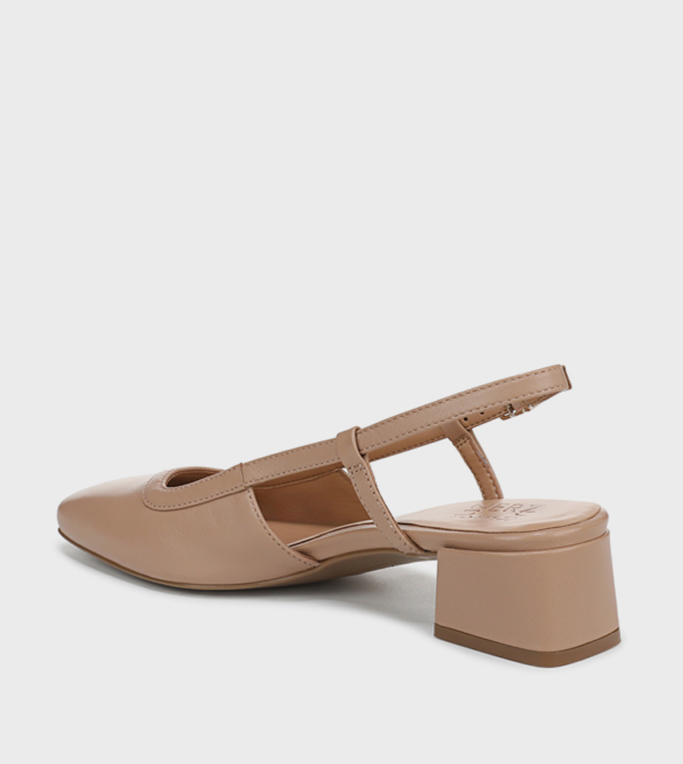 NAHARPER Square Toe Slingback Pumps