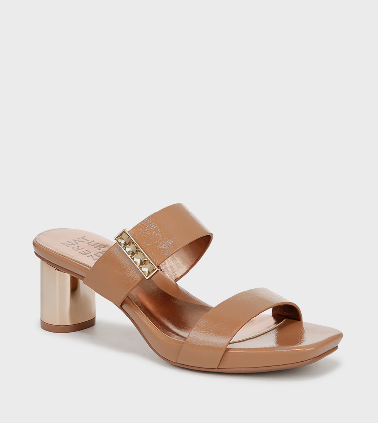 NAIDA2 Textured Block Heel Sandals