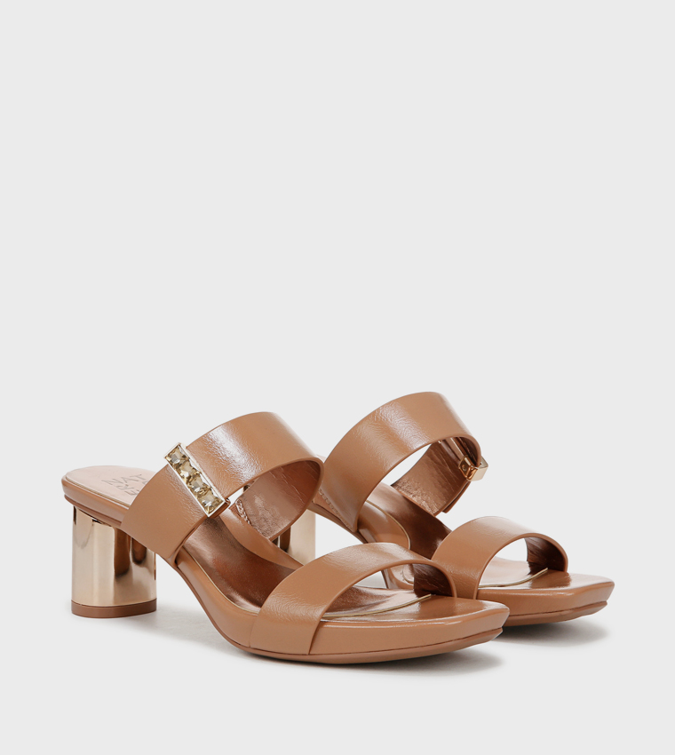 NAIDA2 Textured Block Heel Sandals