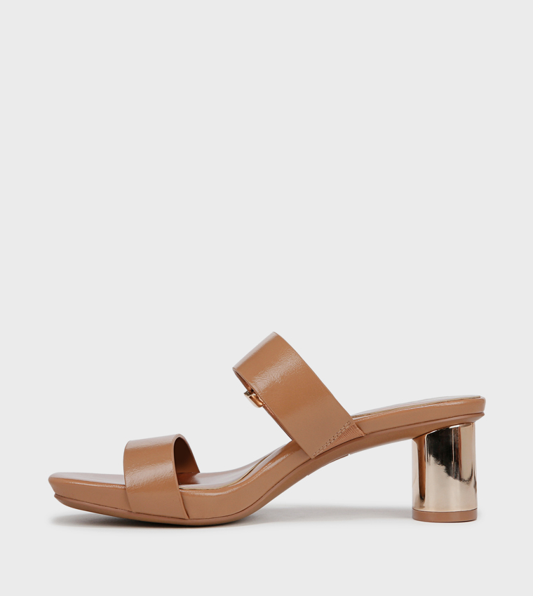 NAIDA2 Textured Block Heel Sandals