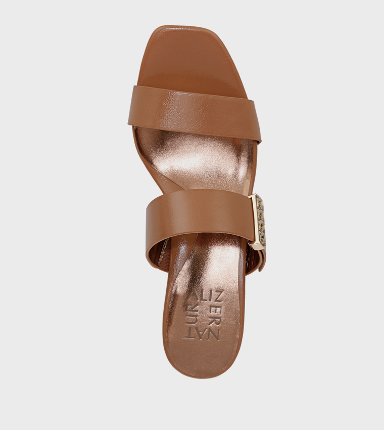 NAIDA2 Textured Block Heel Sandals