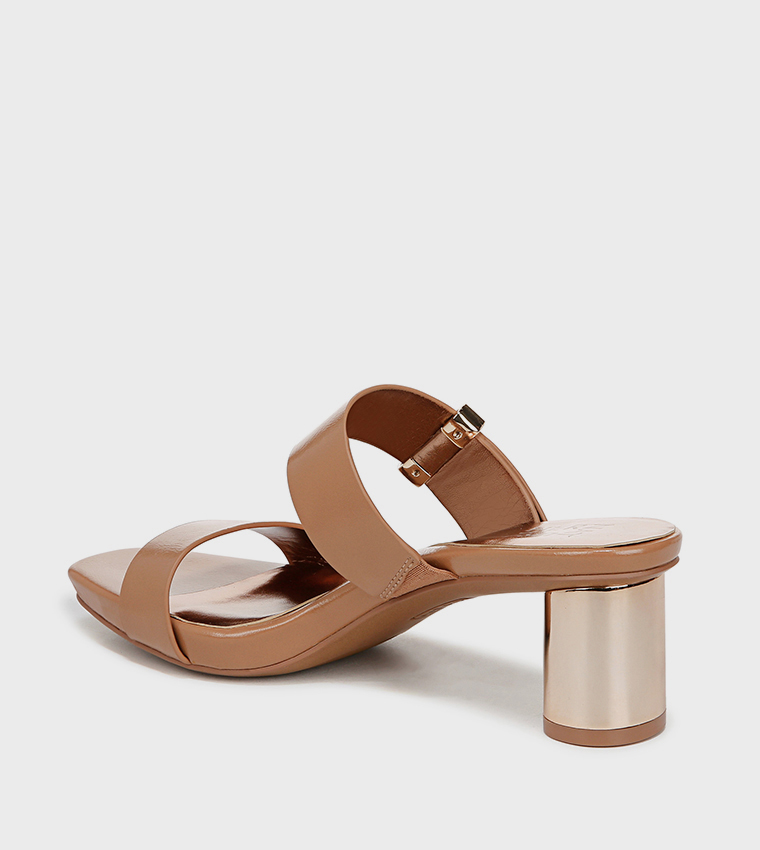 NAIDA2 Textured Block Heel Sandals