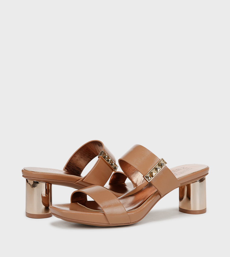 NAIDA2 Textured Block Heel Sandals