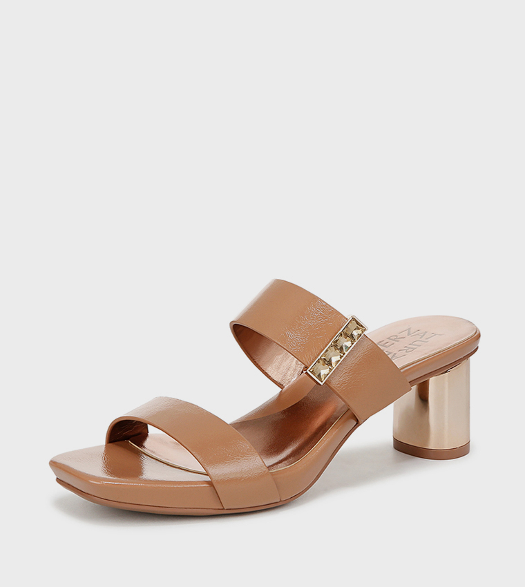 NAIDA2 Textured Block Heel Sandals