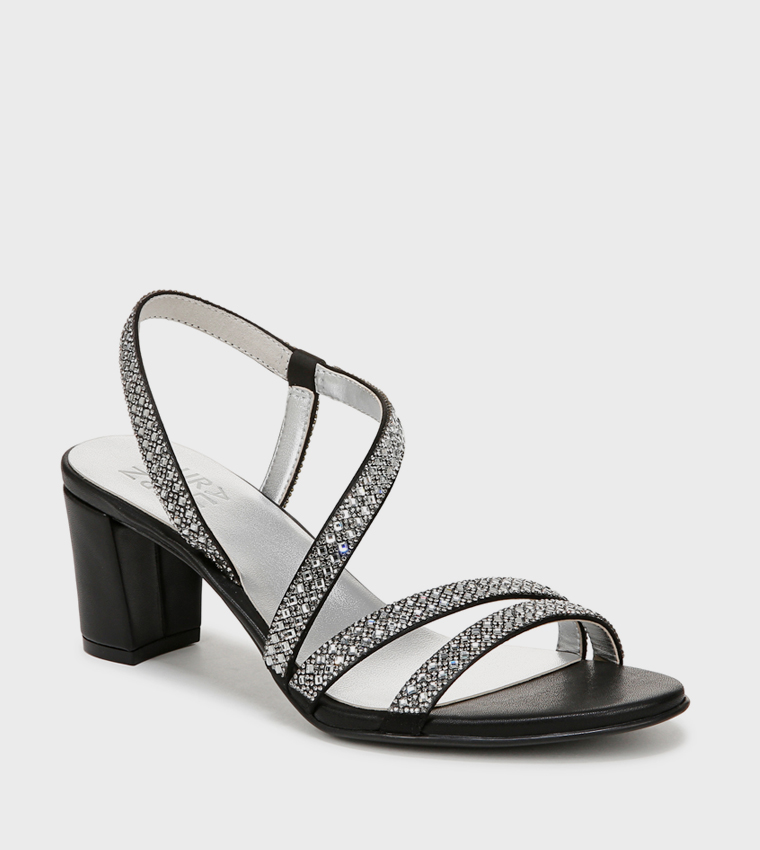 NAVANESSA3 Embellished Block Heel Sandals