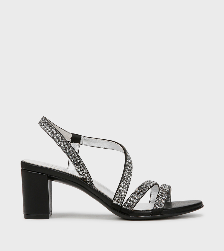 NAVANESSA3 Embellished Block Heel Sandals