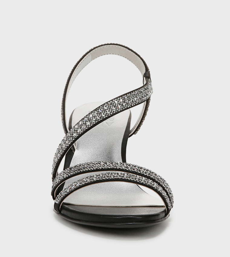 NAVANESSA3 Embellished Block Heel Sandals