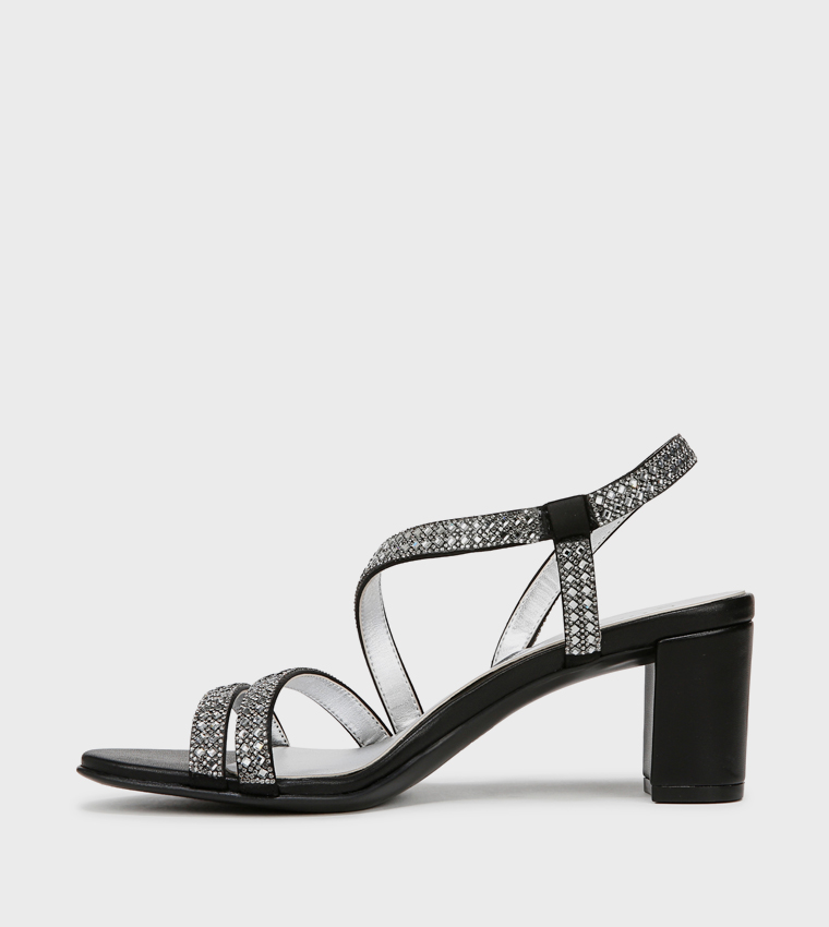 NAVANESSA3 Embellished Block Heel Sandals