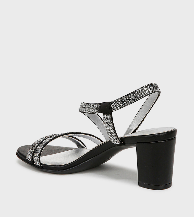 NAVANESSA3 Embellished Block Heel Sandals