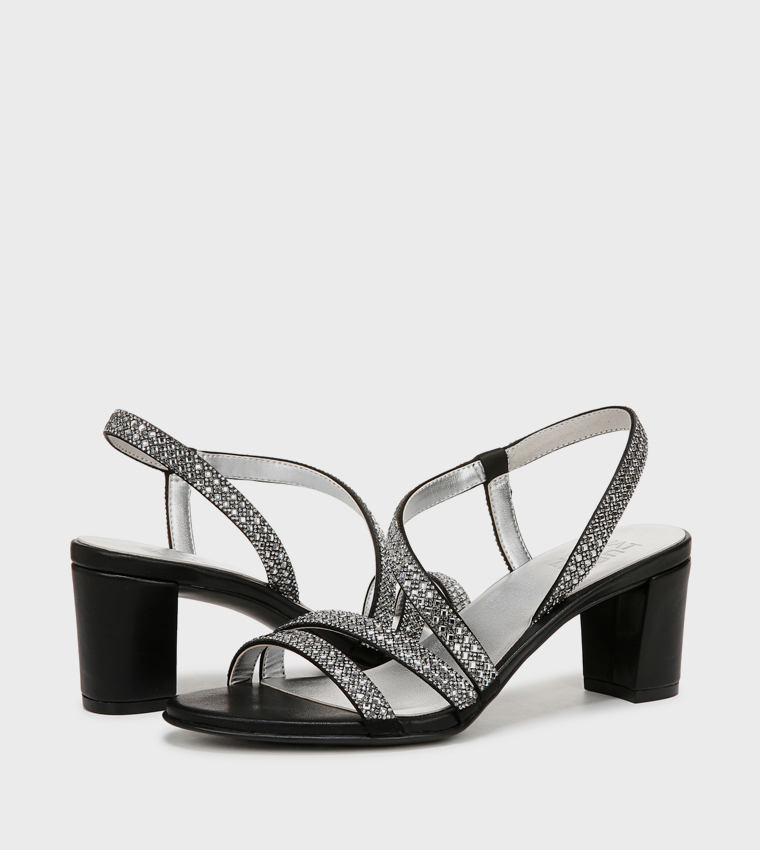 NAVANESSA3 Embellished Block Heel Sandals