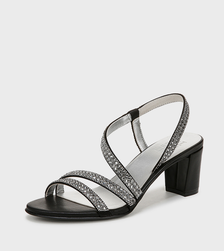 NAVANESSA3 Embellished Block Heel Sandals