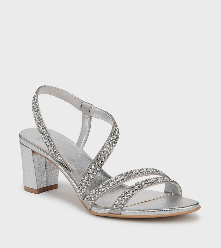 NAVANESSA3 Embellished Block Heel Sandals