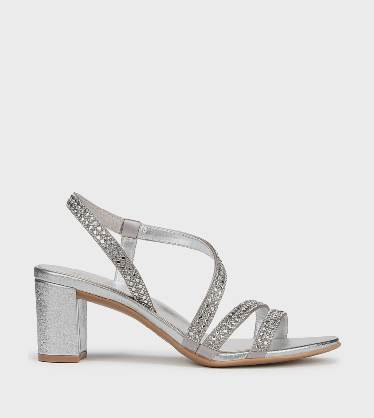 NAVANESSA3 Embellished Block Heel Sandals
