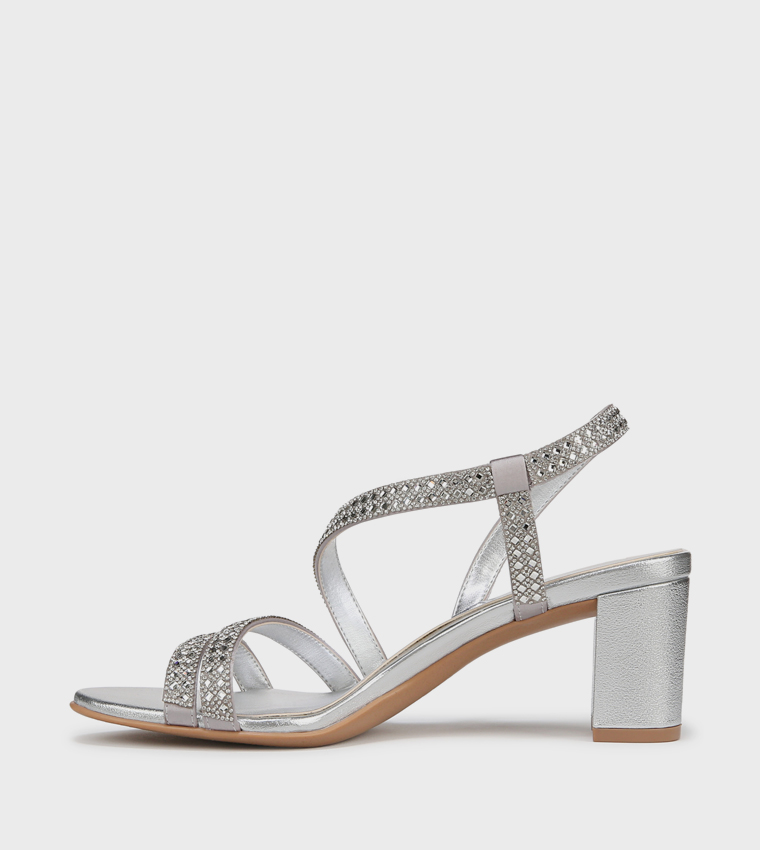 NAVANESSA3 Embellished Block Heel Sandals