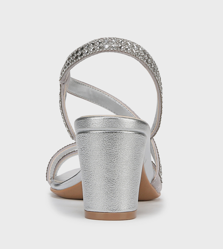 NAVANESSA3 Embellished Block Heel Sandals