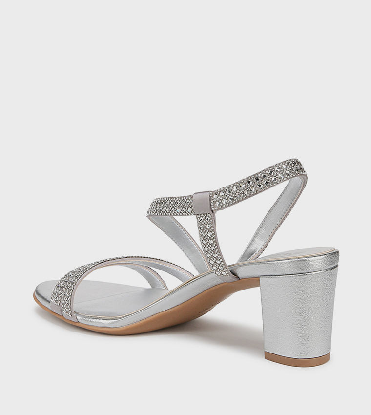 NAVANESSA3 Embellished Block Heel Sandals