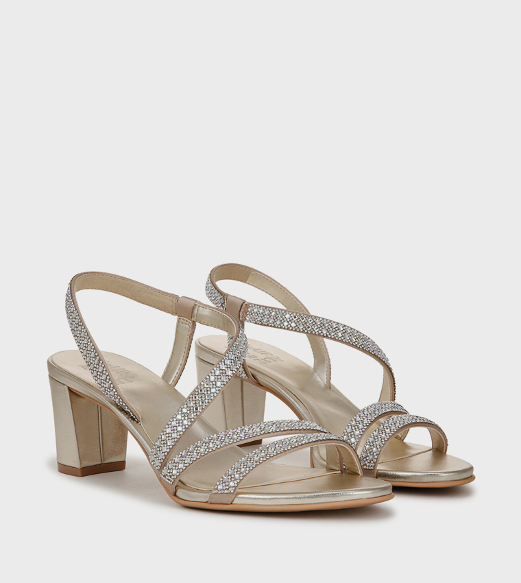 NAVANESSA3 Embellished Block Heel Sandals