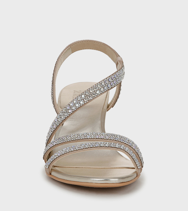 NAVANESSA3 Embellished Block Heel Sandals