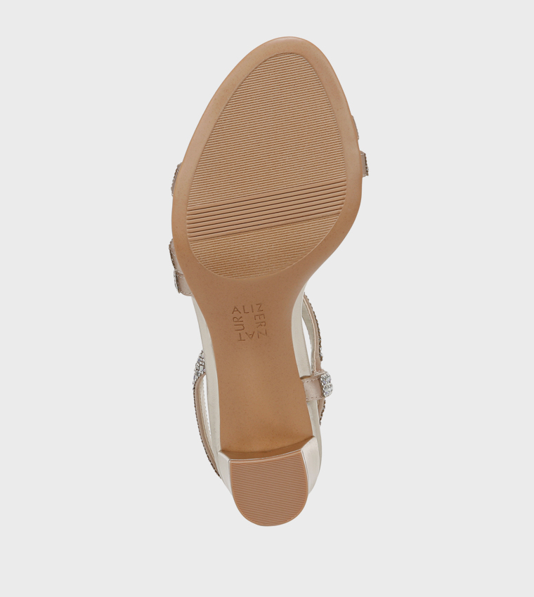NAVANESSA3 Embellished Block Heel Sandals