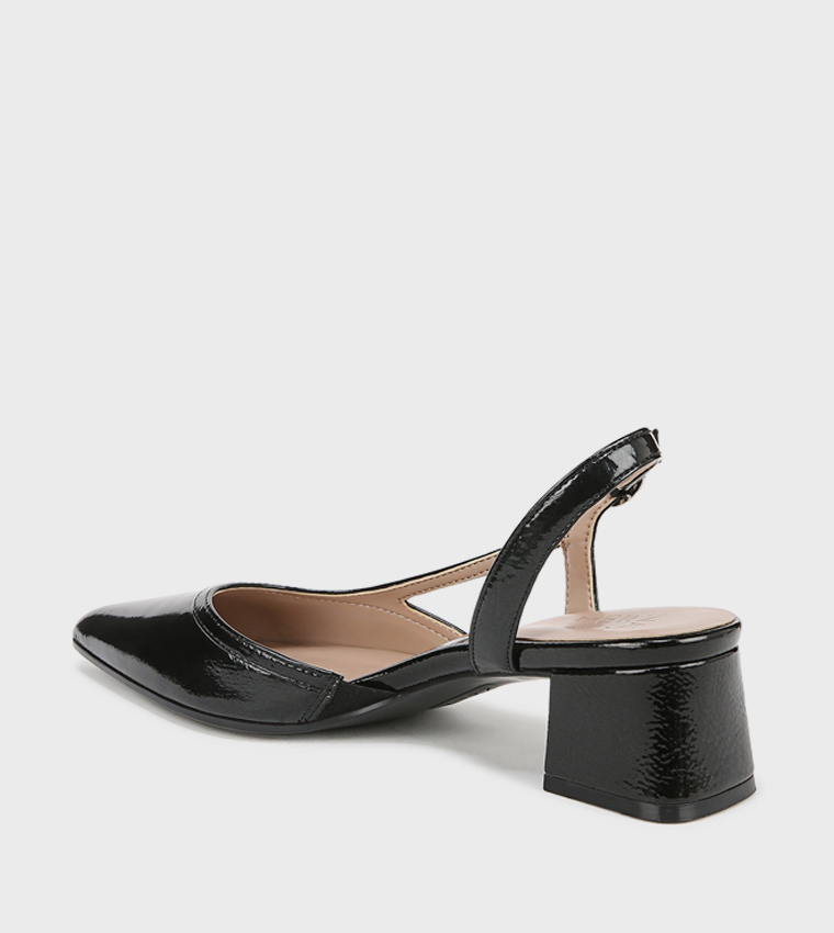 MILA Pointed Toe Block Heel Pumps