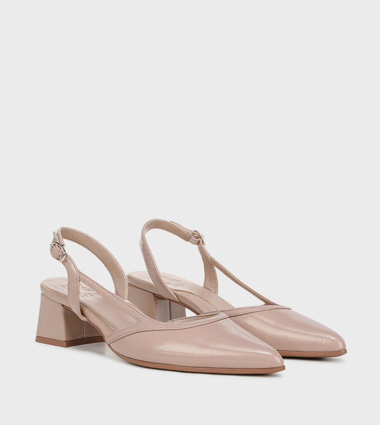 MILA Pointed Toe Block Heel Pumps