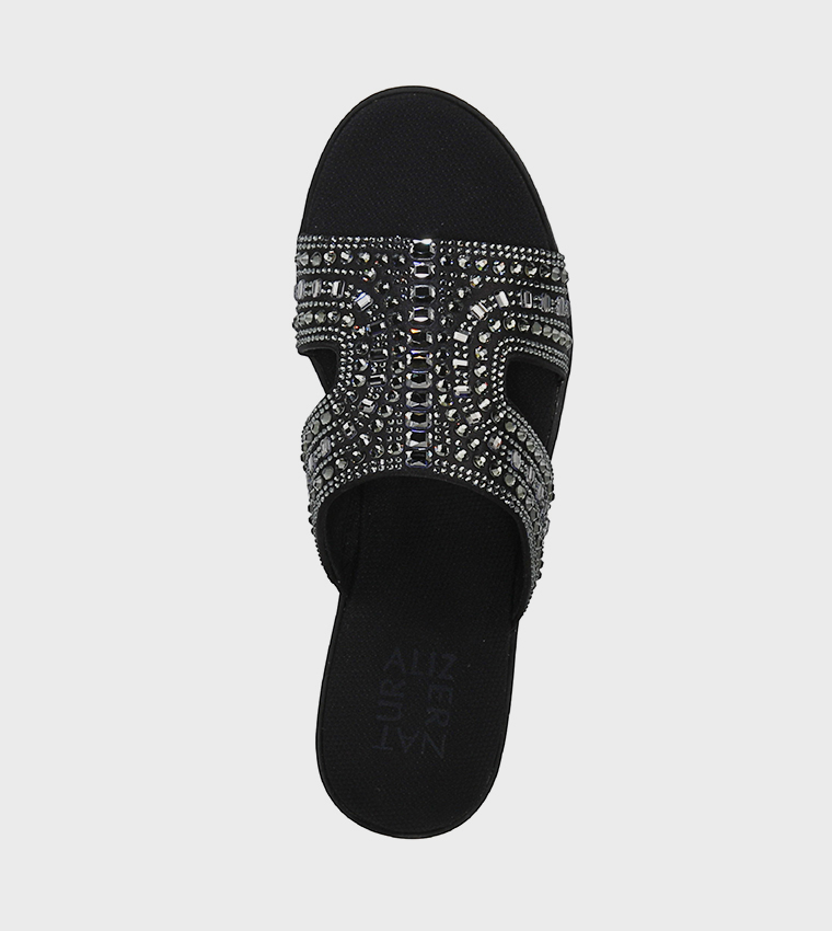 ROMIA Embellished Wedge Sandals