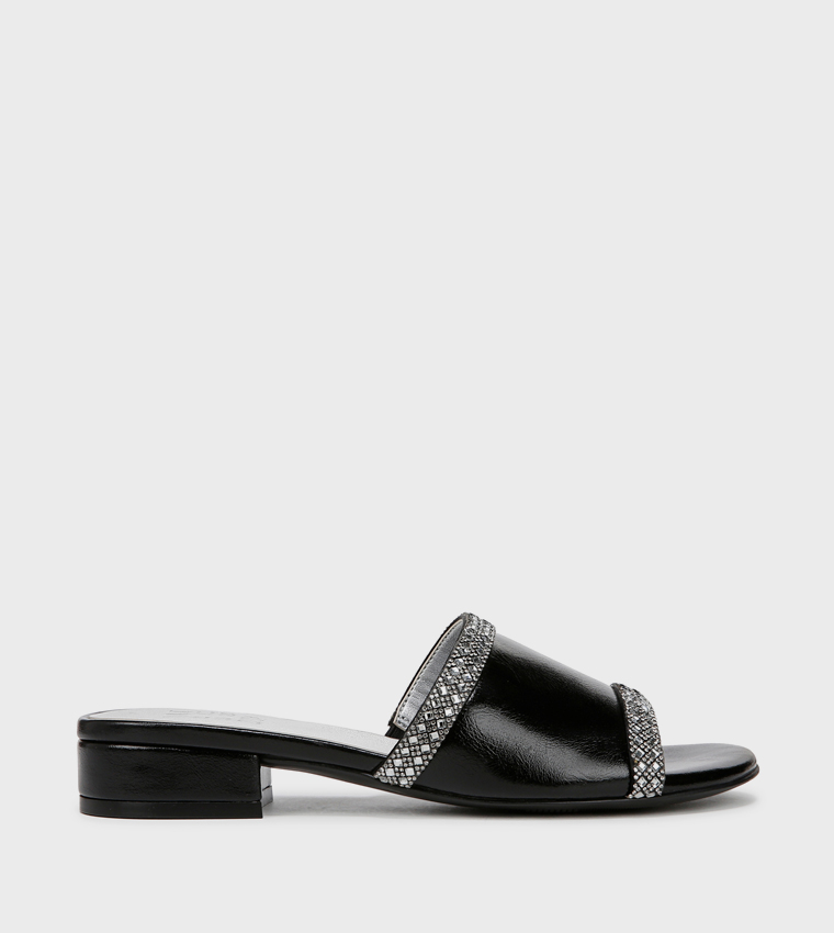 NAMINA Embellished Low Heel Sandals